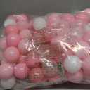 GOGOSO Ball Pit Balls for Toddler, Baby Plastic Playballs Kids Soft Pastel Pelotas Non-Toxic BPA-Free 2pink+White+Clear 100 Balls