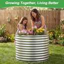 AHEONLAR 2 Pack 3x3x3ft Round Galvanized Raised Garden Bed Outdoor Metal Planter Bed Box for Vegetables Gardening