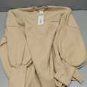 Women's Oversized Sweaters 2025 Crewneck Long Sleeve Batwing Pullover Tops (S, Apricot Cream)