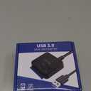 SATA to USB Adapter, USB 3.0 to SATA III Hard Drive Adapter, Hard Drive Reader for 2.5/3.5 inch HDD SSD UASP with 12V/2A Power (Black)