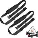 2 Pack Scooter StrapAdjustable Kick Scooter Straps and Extra-Thick Anti-Slip Shoulder, Kick Scooter Carrying Strap for Beach Chair, Balance Bikes,Kids Bike,Foldable Bikes,Ski Board