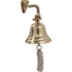 3" Solid Brass Bell Quality Marine Wall Mounted Ship Hanging Bell Perfect for Dinner, Indoor, Outdoor, School, Bar, Reception, Last Order & Church by The Metal Magician