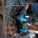 SEESII Upgraded Impact Wrench 1180 Ft-lbs (1600 N·m): 1/2" High-Torque Impact Gun with Detachable Side Handle, 21V Cordless Impact Driver 2x 4.0Ah Batteries for Car/Pickup Truck/Mower/Industrial Tasks