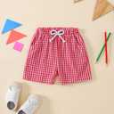 Toddler Boy Back to School Outfit First Day of School Shirt+Striped Shorts Summer Clothes Set (White)