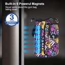 Magnetic Gym Bag with 27 oz Gym Bottle, Water Bottle Holder Pouch Carrier Bag with Adjustable Strap, Side Pockets, for Outdoor Workout (Pattern)