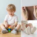 Toddler Grip Socks Non Slip Crew Socks Cute Seamless Cotton Socks for Baby Boys Girls Infants Kids 9 Pairs (1-3T)