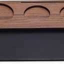 54mm Tamping Mat For Breville Espresso Machine Accessories Walnut & Leather Tamp Station Organizer with Multi-Slot Design for Espresso Tools Tamper, Distributor, Funnel & Puck Screens