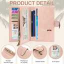 BKNOOU RFID Passport Holder Travel Wallet for Women, Compact Travel Passport Wallet with Zippered Coins Pocket, Leather Passport Cover Travel Wallet for Travel Essentials (Pink)