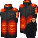 Honoson 2 Pcs Heated Vests for Men Women Adjustable Rechargeable Jackets with 3 Heating Levels for Winter Warm Outdoor (X-Large)