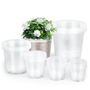 GUGEMEI 36 Packs Clear Nursery Pots for Plants, 3/3.5/4/5/6/7 Inch Plastic Pots for Plants with Drainage, Clear Pots for Plants, Flower, Succulent