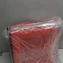 Christmas Ornament Storage Box, Premium Ornaments Organizer with Adjustable Dividers Pockets Clear Window Store Up to 64 Holiday Ornaments Storage Container Bin Zippered for Christmas Decorations Red