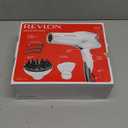 REVLON Infrared Hair Dryer with Diffuser - Ionic Blow Dryer, Diffuser, and Concentrator, Infrared Heat Technology to Prevent Over-Drying for Shiny, Soft Hair with Natural Moisture (White) (6 Piece Set)