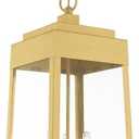Livex Lighting 20860-12 Oslo - 3-Light Outdoor Hanging Lantern, Satin Brass, 24.50x10.50x10.50