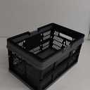Collapsible Crates For Storage,Plastic Baskets For Organizing,Collapsible Shopping Basket  9.84"x 14.96" x 7.87", 20L Foldable Crate With Handles for Car Classroom Kitchen Bathroom Medicine Milk Black