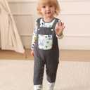 Baby Boy Clothes Fall Winter Newborn Boy Outfits 0 3 6 9 12 18 24 Months Overalls Infant Baby Boys Clothes (Grey)