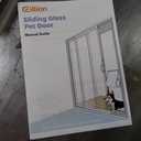 Eillion Medium Dog Door for Sliding Glass Doors, 91 7/16" to 96" Tall, 12.8" Wide, Aluminum Frame, Magnetic Seal, Perfect for Medium Pets Up to 40 lbs