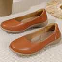 Aomigoct Flats for Women Ballets Shoes: Comfortable Dress Flats for Office Work - 2025 Ladies Dressy Wedding Shoe (Brown)