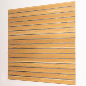FRAYSCENT MDF Slat Wall Paneling for Retail Display 2 Pack 4'x2', Maple Slatwall Panel for Garage Organizer Shiplap Wall Paneling, Slat Board Garage Slatted Storage Systems, Easy Install Wood Panel, 2 Panel With Aluminium Strip