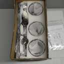 Farmhouse Bathroom Light Fixtures, 3 Light Bathroom Vanity Light with Metal and Glass Lampshade, Wood Rustic Lighting Fixtures Over Mirror, Black Wall Sconces for Living Room, Bedroom