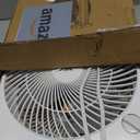 Comfort Zone 9-inch Portable Box Fan  Compact Desktop Cooling Fan with 3-Speeds, Quiet Operation, Built-in Carry Handle & Safety Grill  ETL Listed for Home, Office, or Dorm  White