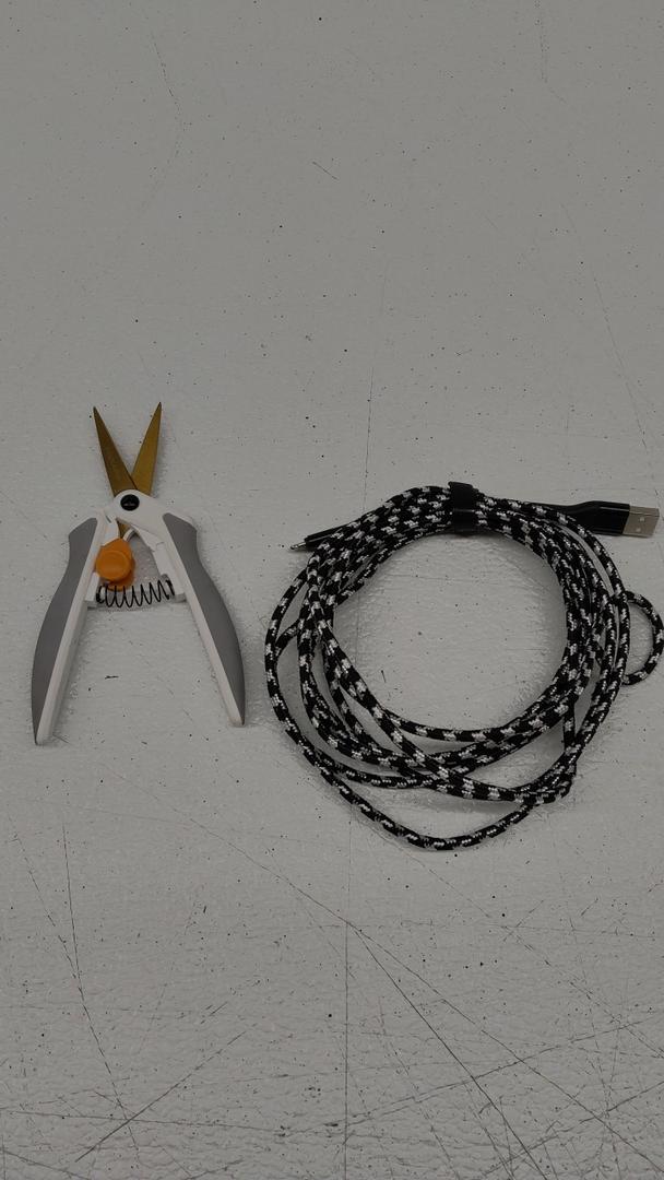 iPhone Charger 4' + Fiskars Easy Action Micro-Tip Titanium Scissors