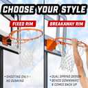 GoSports Regulation 18" Steel Basketball Rim - Choose from Fixed or Breakaway - Use for Replacement or Garage Mount