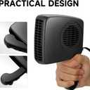 Car Heater, Portable Electronic Auto Fan Heater 12V 200W 2 in 1 Heating/Cooling Function Fast Heating Car Defrost Defogger, Black