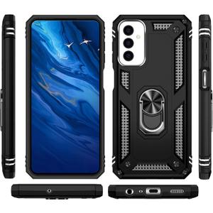 Case for Samsung Galaxy M23 5G Case Cover,Magnetic Car Mount Bracket Shell Case for Samsung SM-M236B/DS Galaxy M23 5G / SM-M236Q/DS SM-M236L / Galaxy Buddy 2 Case Black