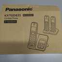 Panasonic Cordless Phone with Answering Machine, Advanced Call Block, Bilingual Caller ID and High-Contrast Display, Expandable System with 3 Handset Cordless Telephones - KX-TGD833M (Metallic Black)