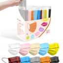 Adult Face Masks Disposable 100 Pack 10 Colors, 4 Ply ASTM Level 3 | Breathable for Daily & Outdoor Protection, Individually Wrapped for Home, School & Office, Haute Noir