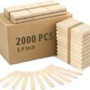 WISYOK 2000 PCS 6 Inch Wooden Popsicle Sticks for Crafts, Wooden Craft Sticks, Wide Lollipop Sticks, Treat Sticks Ice Pop Sticks for Creative Designs or Kids Education, Home Art Projects