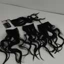 REECHO Multi-Length 20" 22" 24" Long Straight Synthetic 4 PCS Set Thick Clip in on Hair Extensions Natural Black (20" 22" 24"-260 Gram (Pack of 4), Natural Black - Straight)