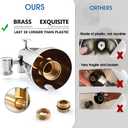 PROOX All Metal Tub Spout with Diverter, 6 Settings Hand held Shower with ON/Off Pause Switch, Bathtub Faucet with Sprayer Chrome