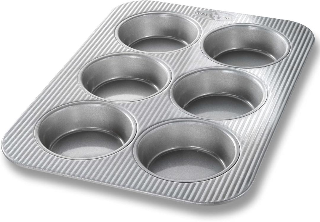 USA Pan Bakeware Nonstick Mini Round Cake Pans, Aluminized Steel (15-3/4 by 11)