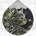 Christmas Decorations Ornaments, Stained Glass Ornament, Christmas Tree Ornaments, 2025 Gift Ornament, Xmas Gift for Friend Family Coworker - Persian Cat