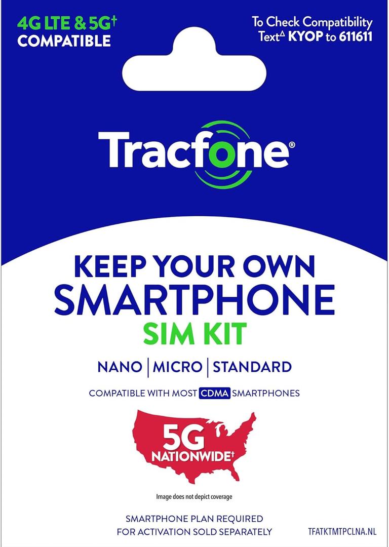 Tracfone Prepaid Sim Card Kit (Verizon Network)