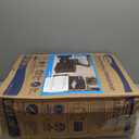 Coohom Oval Calming Donut Cuddler Dog Bed, Shag Faux Fur Cat Bed Washable Round Pillow Pet Bed(30"/36"/43") for Medium Dogs, XL( 36"x27"x7"), Light Brown