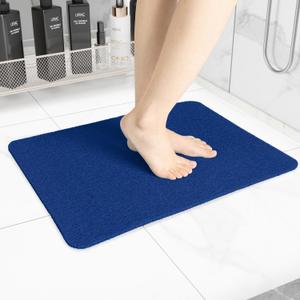 Hargiis Non-Slip Bathtub Mat, Anti Slip Shower Mat, Fast Drying Bathtub Mats, Foot Scrubber Mat, Anti Slip Mat for Tub, Floor, Bathroom, Kitchen, Home, Hotel (Navy Blue 24"16")