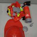 Fire Chief Role Play Costume Dress-Up Set, Pretend Play Firefighter Outfit with Realistic Accessories for Kids and Toddlers Ages 3+