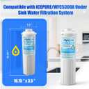 Under Sink Water Filter System Compatible with PUREPLUS WFC5300A, 3 Years or 22000 Gallons Ultra Long Life, Under Sink Water Filtration for Kitchen & RV, Reduces Lead, Chlorine,Bad Taste & Odor