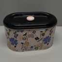 Tin Cookie Snack Jars Biscuit Storage Tin Canister Cookie Jar Home Kitchen Food Gifts Storage Containers with Lid for Biscuit Cookie Chocolates Toddler | Food-Safe (Floral D)