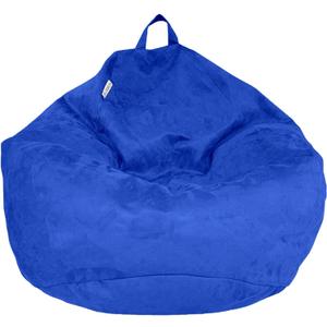 Bean Bag Stuffed Animal Storage Chair Cover (No Filler) for Kids and Adults. Extra Large Bird's Nest Beanbag Memory Foam Soft Premium (Royal Blue, 3.5 ft (Cover Only))