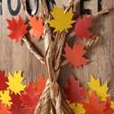 100 Pcs Fall Tree Classroom Bulletin Board Decorations Pumpkin Maple Leaf Bulletin Board Paper Cutouts Be-Leaf in Yourself with Glue Points for Classroom School Home Wall Decor