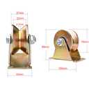 Lyplus Heavy Duty 3-Inch V-Groove Caster Wheels - Smooth Rolling with Double Bearings for Industrial Machines, Sliding Gates, and Wire Rope Rails (2 Pack)