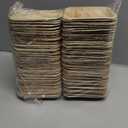 Sliner 200 Pieces Christmas Bamboo Plates Made from Palm Leaf 4 Inch Christmas Platters Square Party Disposable Dessert Plates for Guests Weddings Catering Events Party Favor