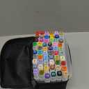 AnyMark Alcohol Markers, 60 Colors Dual Tip Art Coloring Markers Set for Kids Adult Book Drawing Sketching Painting, Chisel & Fine, White Penholder