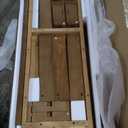 Plank+Beam 60 Inch Farmhouse Dining Bench, Solid Wood Entryway Bench, Wooden Outdoor Bench, Kitchen Dining Seat, Dining Room, Home Office, Living Room Furniture, Easy Assembly, Pecan Wirebrush (Bench for 72 Inch Table)