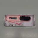 NUMOYA Go Brush Pro Portable Cordless Hair Straightener Brushs for Travel, with 30s Fast Heat, 3 Temperature Settings (Pink)