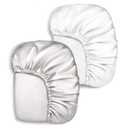 Pro Goleem Satin Pack n Play Playard Sheet Fitted 2 Pack Great for Baby Hair Silk Feeling 27x39 Inch Portable Mini Crib Sheet Playard Mattress Cover Unisex White and Gray