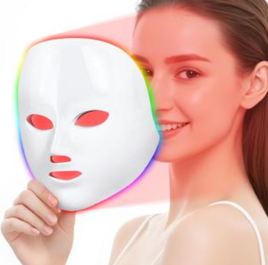 SDKWDH Red Light Mask for Face, 7 Modes Face Mask Light, 850nm Infrared & Red Light Masks, Light Skin Care At Home
